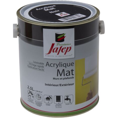 Pintura acrílica mate negra Jafep 2,5 L