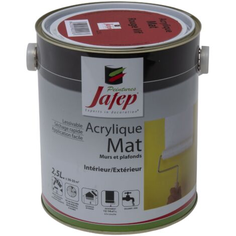 Pintura acrílica mate roja brillante Jafep 2,5 L