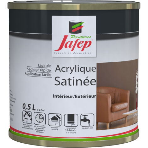 Pintura acrílica satinada gris galaxia 0,5L Jafep