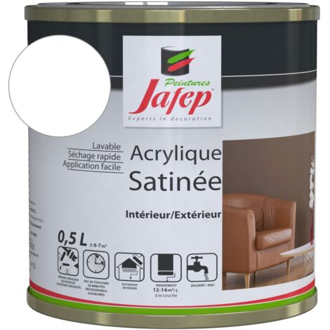 Pintura acrílica satinado blanco pro Jafep 0,5 L