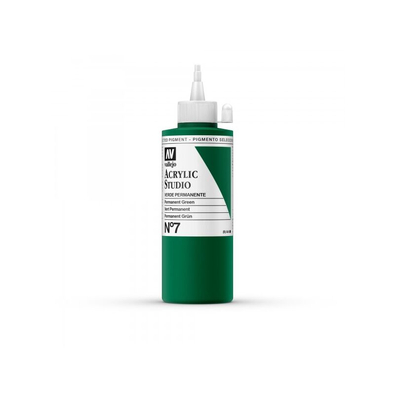 

PINTURA ACRILICA VALLEJO STUDIO 200 ML | COLOR: 7 Verde Permanente - 7 Verde Permanente