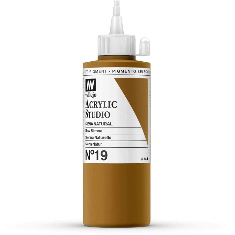 

PINTURA ACRILICA VALLEJO STUDIO 200 ML | COLOR: 19 Siena Natural (TONO) - 19 Siena Natural (TONO)