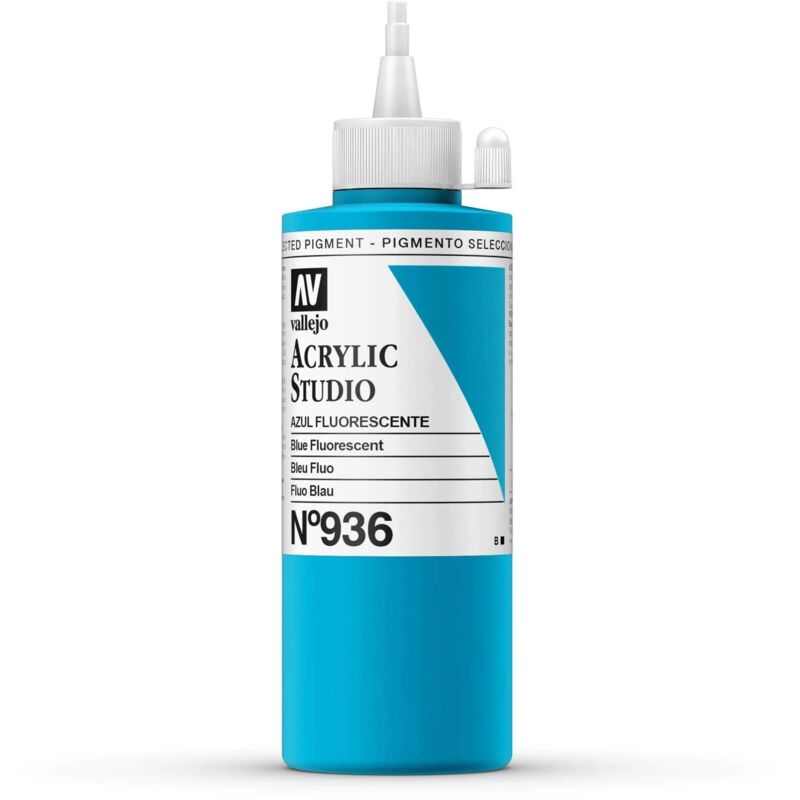 

PINTURA ACRILICA VALLEJO STUDIO 200 ML | COLOR: 936 Fluor Azul - 936 Fluor Azul