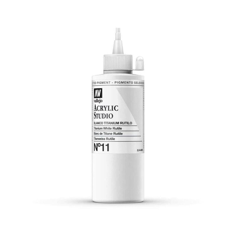 

PINTURA ACRILICA VALLEJO STUDIO 200 ML | COLOR: 11 Blanco de Titanio - 11 Blanco de Titanio