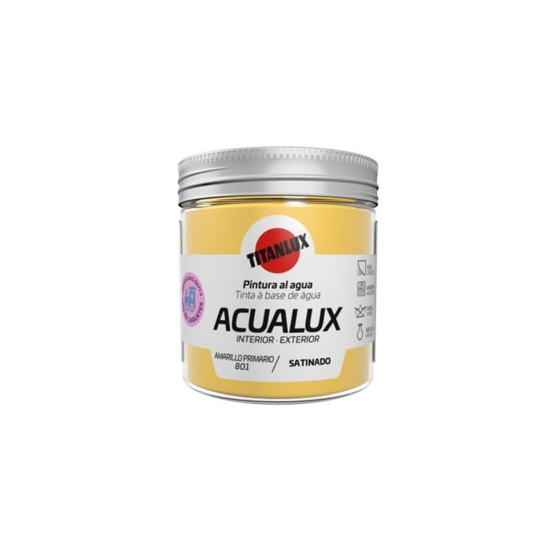 

Pintura al agua Acualux Colores Amarillos 801-Amarillo Primario - 75 mL - Titanlux