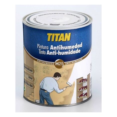 AKZO NOBEL COATINGS S.A Pintura Antihumedad 750 Ml Blanco Al Disolvente Titan