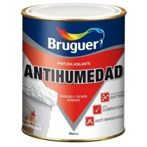 Pintura antihumedad mate 750 ml bl sintetica bruguer