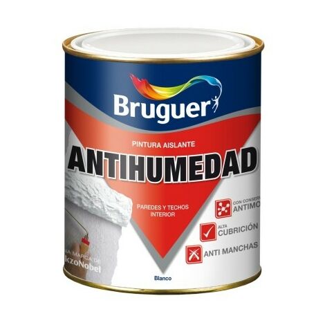 AKZO NOBEL COATINGS S.A Pintura Antihumedad Mate 750 Ml Blanco Sintetica Bruguer