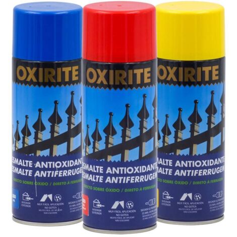 Pintura antioxidante liso brillante spray Oxirite (400 mL - Rojo)