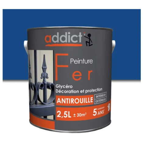 Pintura antioxidante marina de glicerina de hierro de 0,5 litros para interiores y exteriores.