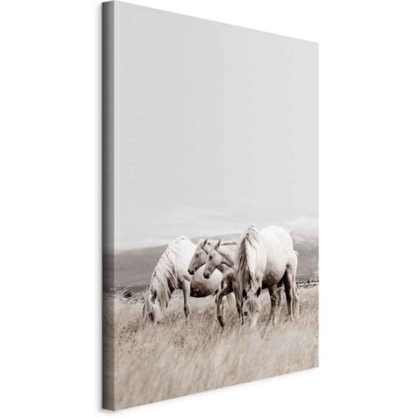 Pintura - Caballos blancos (1 parte) vertical