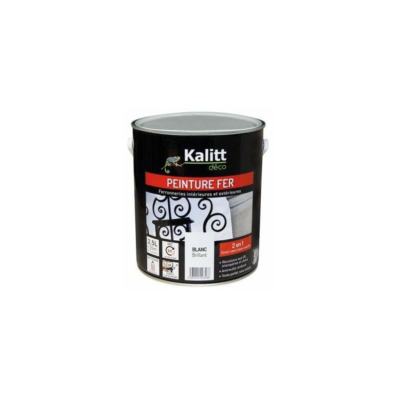 

Pintura de hierro antioxidante blanco brillante de 2,5L - Kalitt