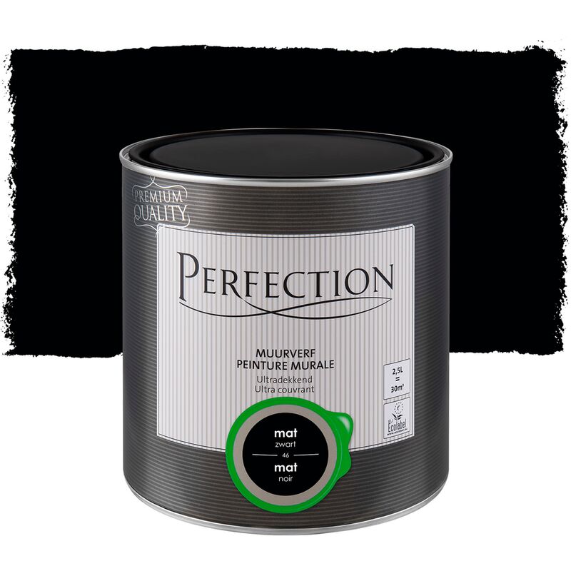 

Pintura de Pared para Interior Mate - 46 Negro - 2,5L - 30m² - 46 Negro - Perfection