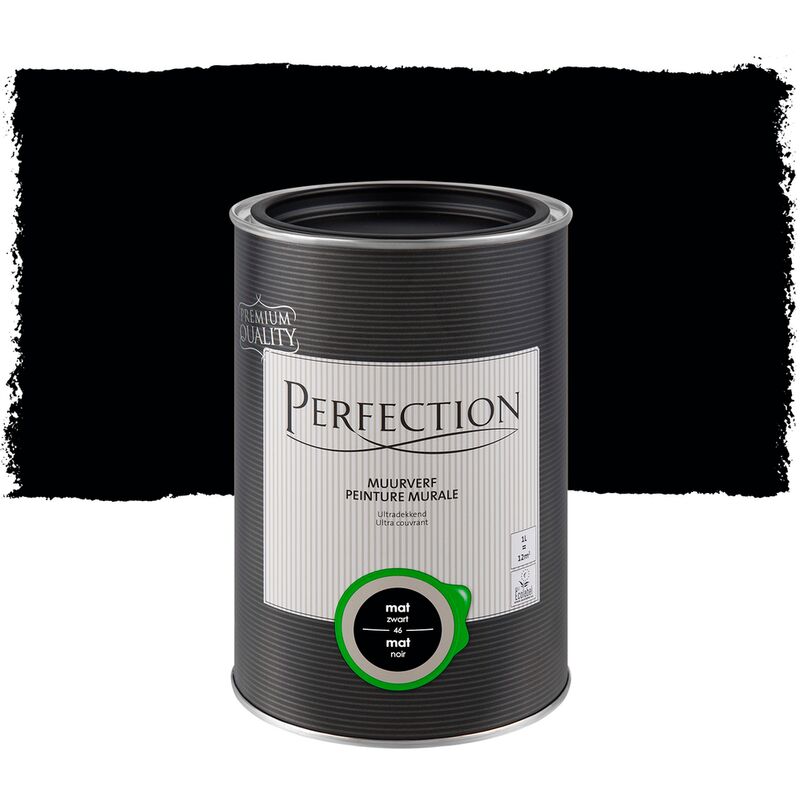 

Pintura de Pared para Interior Mate - 46 Negro - 1L - 12m² - 46 Negro - Perfection