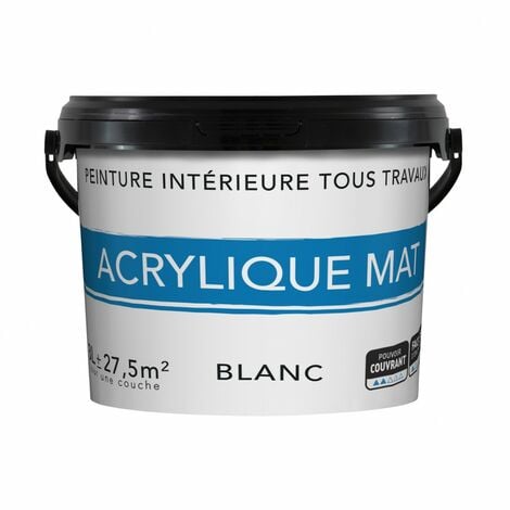 Pintura de paredes y techos blanco mate, 3 l Centrale Brico