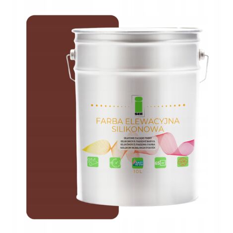 Pintura de silicona marrón para fachadas exteriores, tono marrón, 10 L