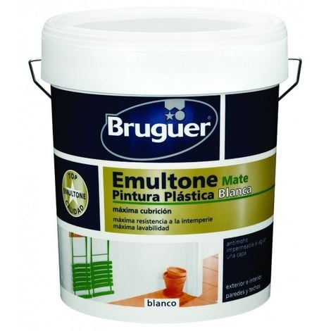 Pintura Emultone blanco mate 4 Lt Bruguer