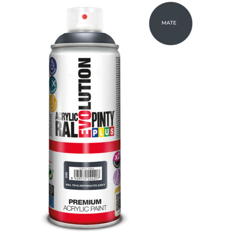 Pintura En Spray Acrílica 520cc Acabado Mate Ral7016 Antracita Pintyplus Evolution