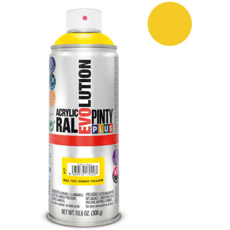 PINTURA EN SPRAY PINTYPLUS EVOLUTION 520cc RAL 1021 AMARILLO COLZA