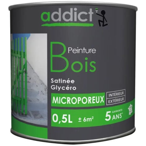 Pintura especial para madera, glicerina, negro satinado, 0,5L.