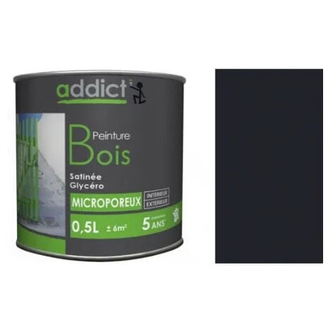 Pintura especial para madera, Gris guijarro antracita, 0,5 litros.