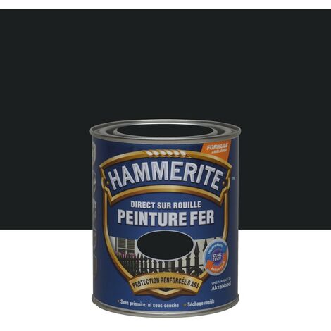 Hammerite Esmalte directo sobre hierro y óxido, Forja Negro, 750