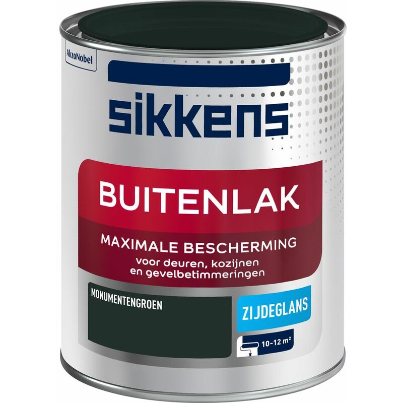 

Pintura exterior de color brillante satinado, Denkmal verde, 0,75 L - Monumentengroen - Sikkens