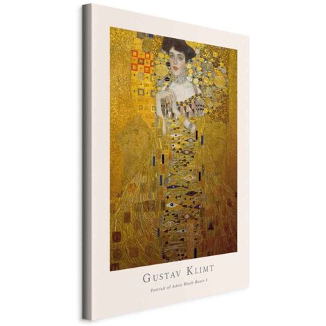 Pintura - Gustav Klimt - Retrato de Adele Bloch (1 parte) vertical