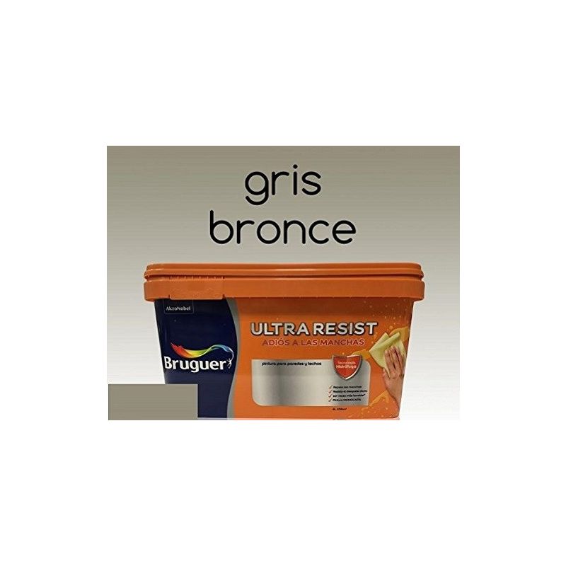 

Pintura interior Bruguer Ultra Resist Gris bronce 4 Lt