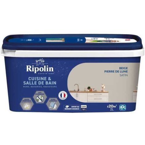 Pintura interior satin Ripolin Cocina y Baño 2 L Beige Piedra de luna antimohos