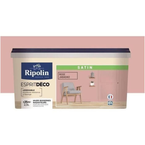 Pintura interior satinada Ripolin Esprit Déco Rosa 2,5 L ultra cubriente monocapa