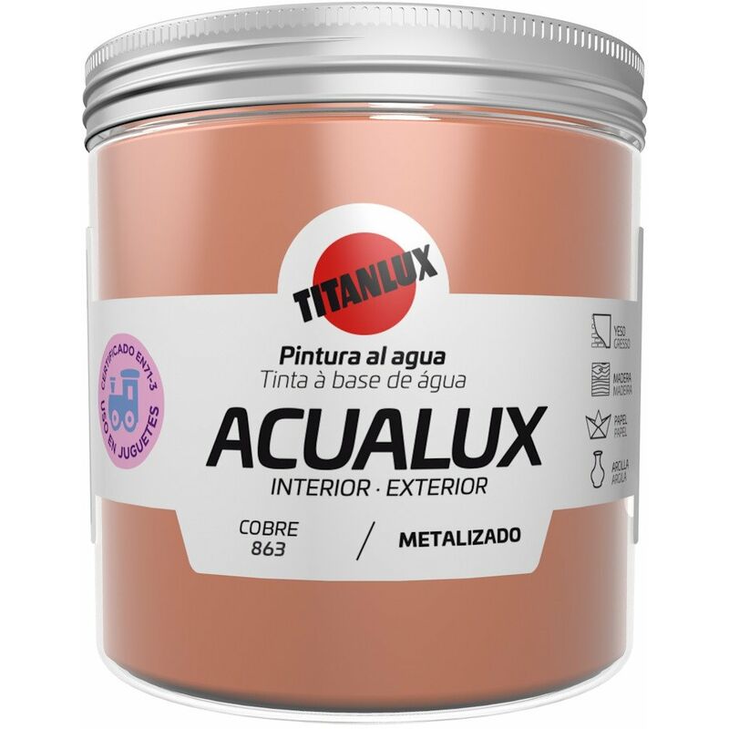 

Pintura Manualid. Al Agua 250 Ml Cobre Satin. Metal. Acualux