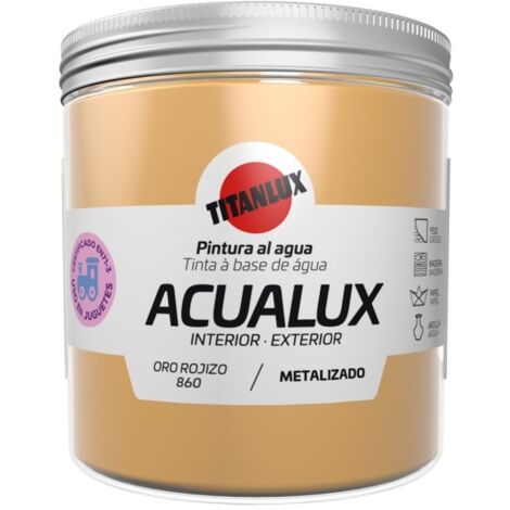 Pintura manualid. al agua 250 ml oro roj satin. metal. acual