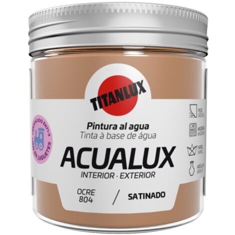Pintura manualid. al agua 75 ml ocre satin. acualux titan