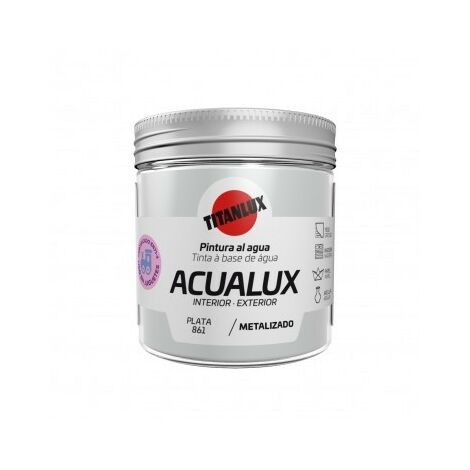 AKZO NOBEL Pintura Manualidades Al Agua 75 Ml Pla Satinado Metalalizado Acualux Ti