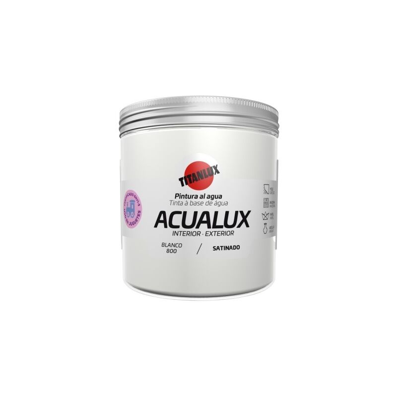 

Pintura Manualidades Al Agua 250 Ml Bl Satinado Acualux - Titan