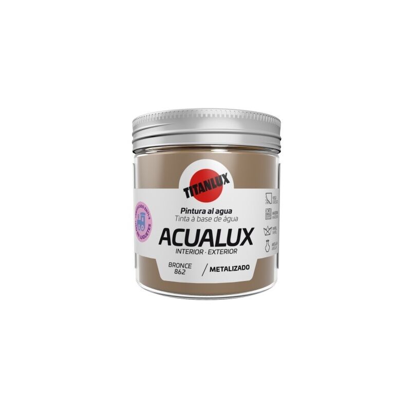 

Pintura al agua Acualux Colores Metalizados 862-Bronce - 75 mL - Titanlux