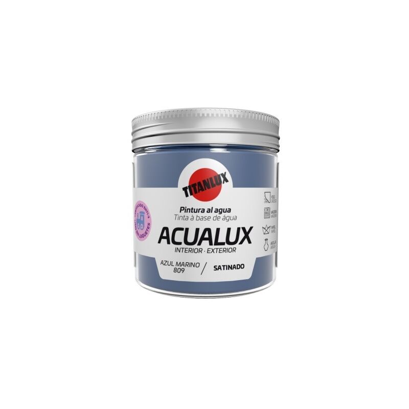 

Pintura Manualidades Al Agua 75 Ml Az/Mar Satinado Acualux Titan