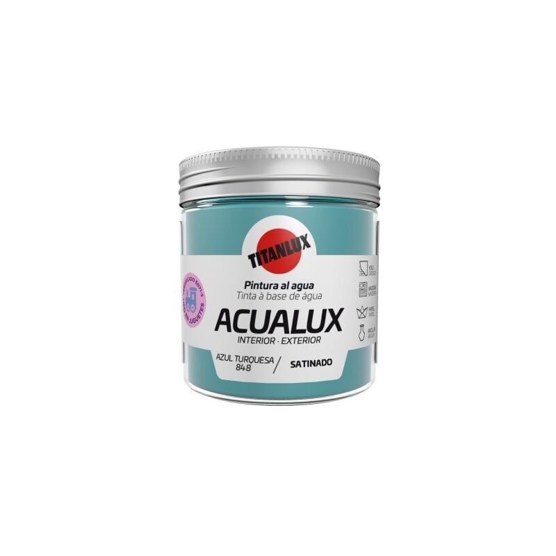 

Pintura Manualidades Al Agua 75 Ml Az/Tur Satinado Acualux - Titan