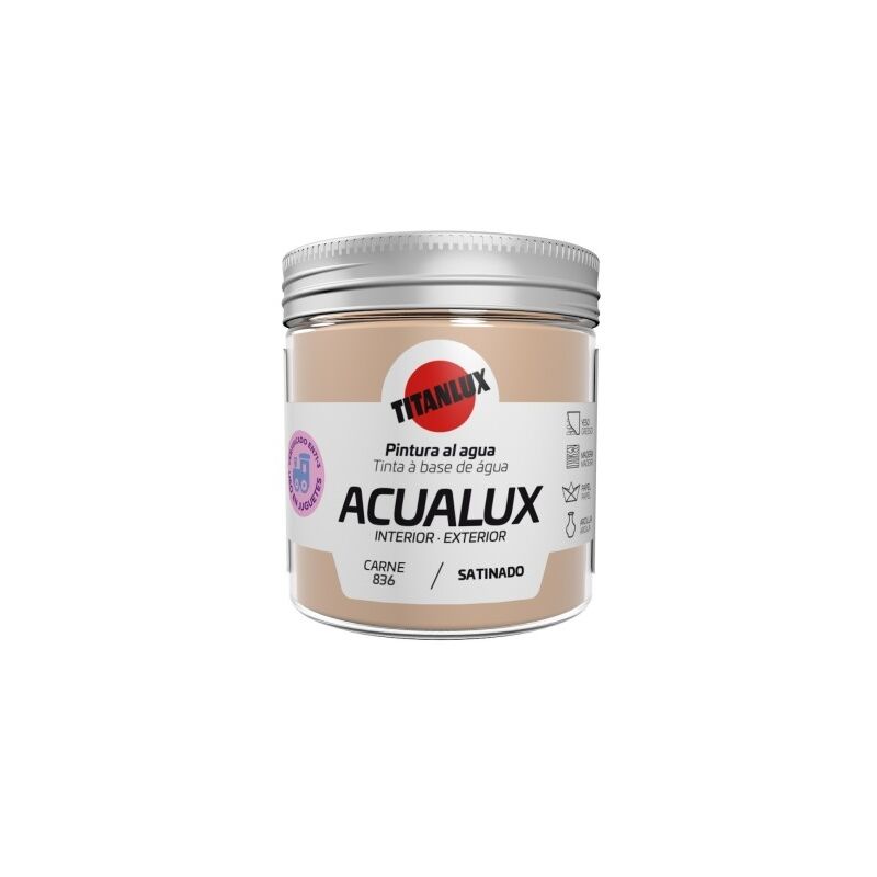 

Pintura Manualidades Al Agua 75 Ml Carne Satinado Acualux - Titan
