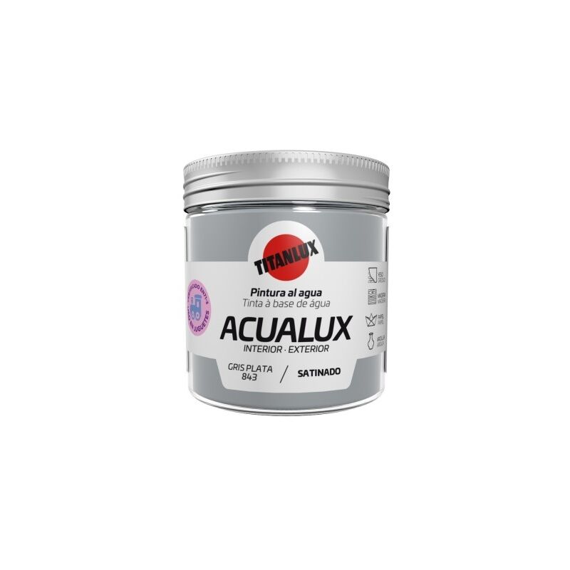 

Pintura Manualidades Al Agua 75 Ml Gr/Pl Satinado Acualux - Titan