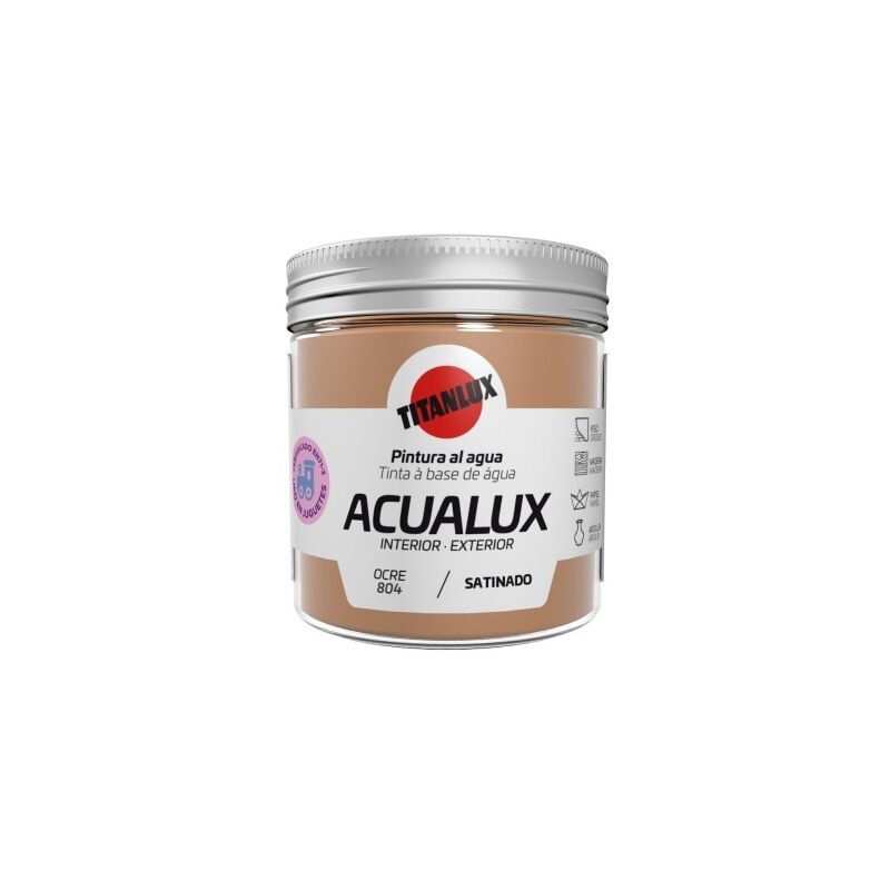 

Pintura Manualidades Al Agua 75 Ml Ocre Satinado Acualux - Titan