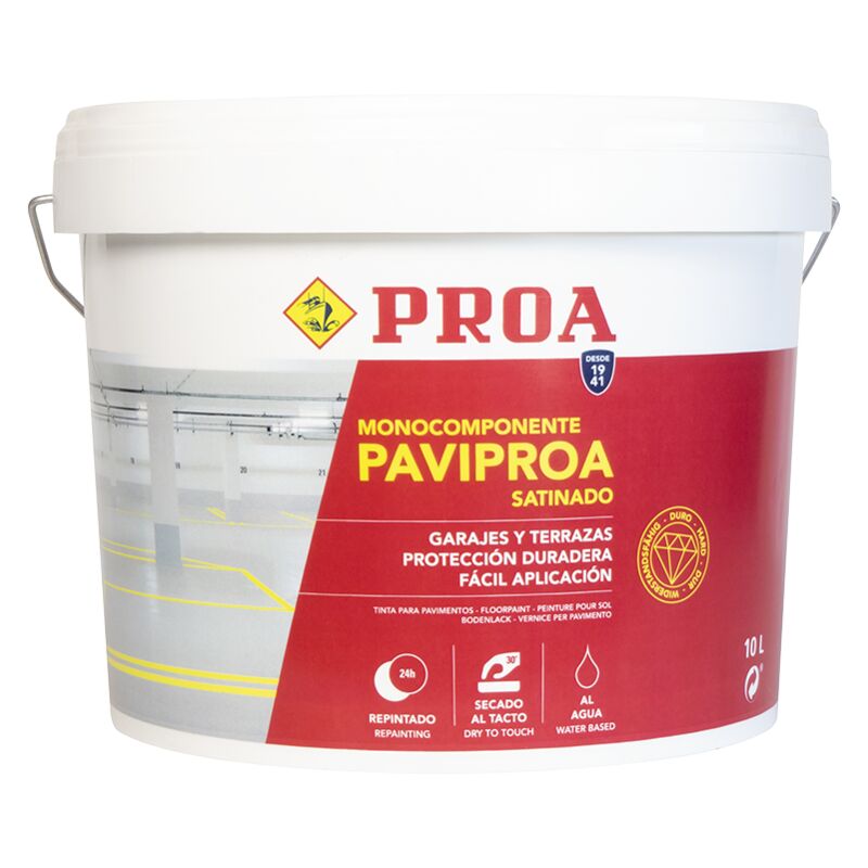 

Pintura monocomponente para suelos y garajes al agua PAVI Blanco - Proa