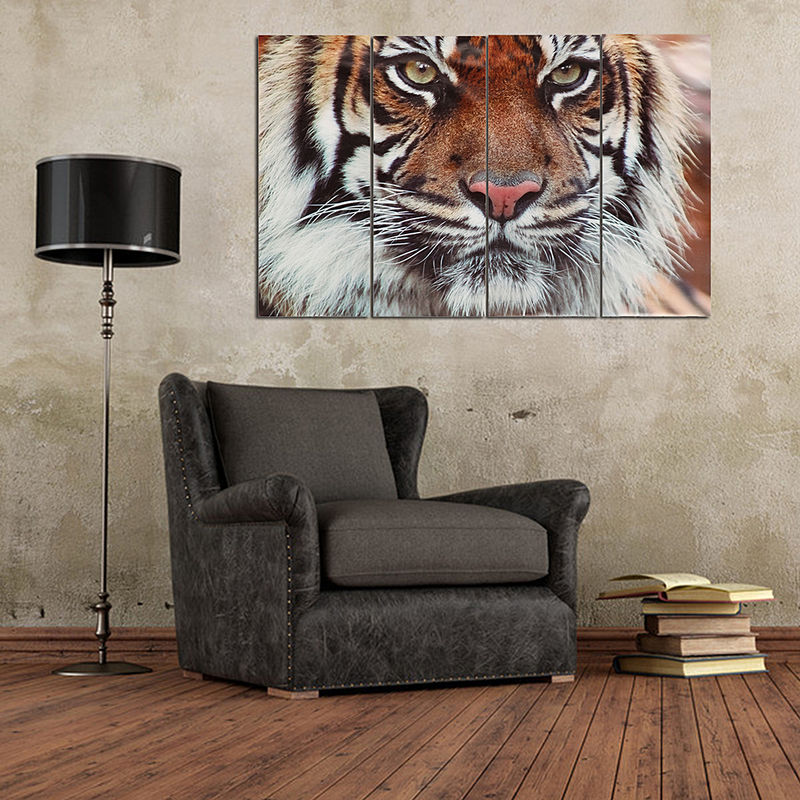 

Insma - Pintura Óleo Tigre de Bengala Imagen de arte Decoración de pared sin marco moderna Hogar