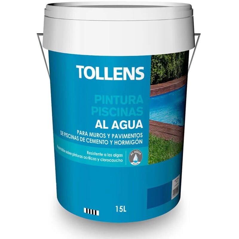 Tollens Pintura Piscinas Acrilica Base Agua 15L Azul Claro