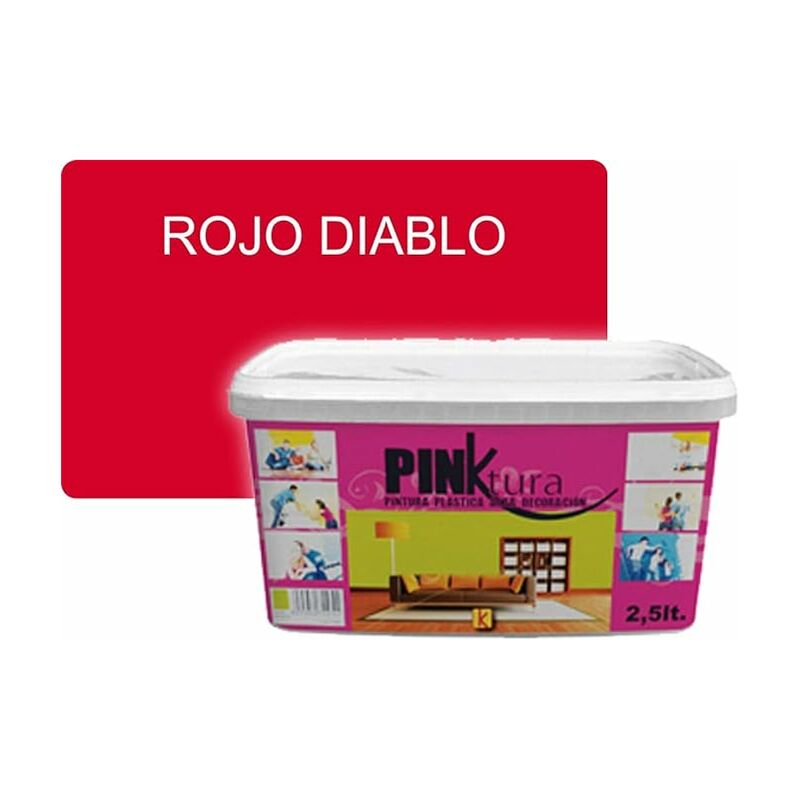 

Pintura Plástica Alta decoración PINKTURA ROJO DIABLO 2.5 LTS.