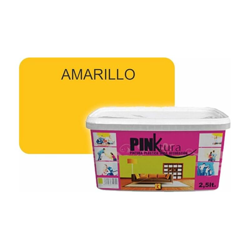 

Pintura Plástica Alta decoración PINKTURA AMARILLO 2.5 LTS.
