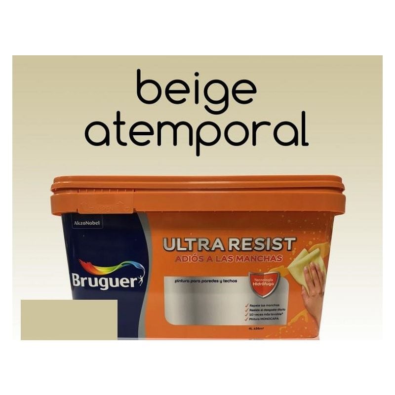 

Pintura interior Bruguer Ultra Resist Beige atemporal 4 Lt