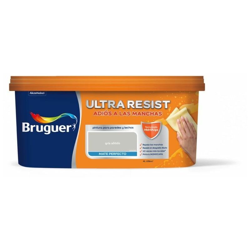 

Pintura Plast Mate 4 Lt Gr Solido Int. Ultra Resist - Bruguer