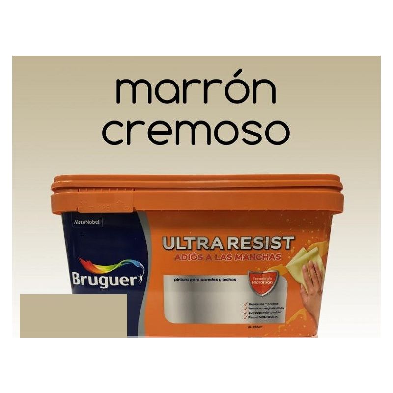 

Pintura interior Bruguer Ultra Resist Marrón cremoso 4 Lt